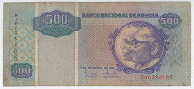 Angola 500 Kwanzas 1991
P# 127, N# 247753; # BA 6294185; XF