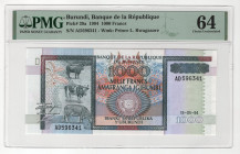 Burundi 1000 Francs 1994 PMG 64 Choice Uncirculated
P# 39a, # AD596341