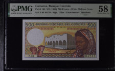 Comoros 500 Francs 1994 PMG 58 Choice About Unc
P# 10b, # Z.04 84239
