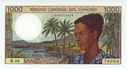 Comoros 1000 Francs 1994
P# 11b, N# 240811; # K.04 76090; UNC