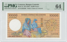 Comoros 10000 Francs 1997 (ND) PMG 64 Choice Uncirculated
P# 14, # 1585268