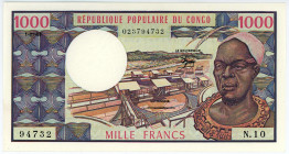 Congo 1000 Francs 1983
P# 3e, N# 258184; # 94732 N.10; UNC