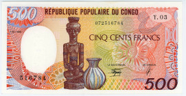 Congo 500 Francs 1990
P# 8c, N# 205283; # Y.03 072516784; UNC