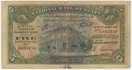 Egypt 50 Pistres 1941
P# 21b, N# 212122; # A/20 507269; VG