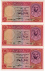 Egypt 3 x 10 Pounds 1958 Close Numbers
P# 32c, N# 217950; UNC