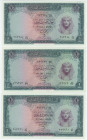 Egypt 3 x 1 Pound 1966
P# 37b, N# 208026; AUNC-UNC