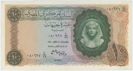 Egypt 10 Pounds 1961
P# 41a, N# 208625; # 080627 J/24; VF