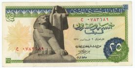Egypt 25 Piastres 1967 Replacement
P# 42, N# 207217; AUNC