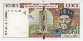 West African States Togo 10000 Francs 2000 (ND) T
P# 814Ti, N# 226175; # T 0109672419; Signature 30; UNC