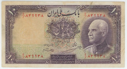 Iran 10 Rials 1940 AH 1319
P# 33Ab, N# 211769; # 1/2 829938; F-