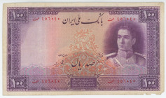Iran 100 Rials 1944 (ND)
P# 44, N# 217207; # 456040; F