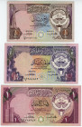 Kuwait 1/4 - 1/2 - 1 Dinar 1980 (ND)
P# 11 - 13, AUNC