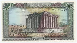 Lebanon 50 Livres 1988
P# 65d, N# 208286; # 0133854; UNC