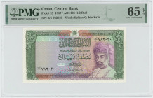 Oman 1/2 Rial 1987 AH 1408 PMG 65 EPQ Gem UNC
P# 25, N# 207025; # B/1 782030; UNC
