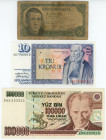 Europe Lot of 4 Banknotes 1926 -1970
Various Countries, Dates & Denominations; G-UNC