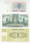 Slovenia - Bosnia & Herzegovina Lot of 3 Notes 1990 - 1994
P# 1a, A2, 39, Various Dates & Denominations; UNC