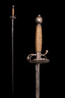 A FRENCH SMALL SWORD IN SILVER

 Ca. 18th century AD
 An elegant French small sword, a weapon that epitomizes the sophistication and artistry of th...