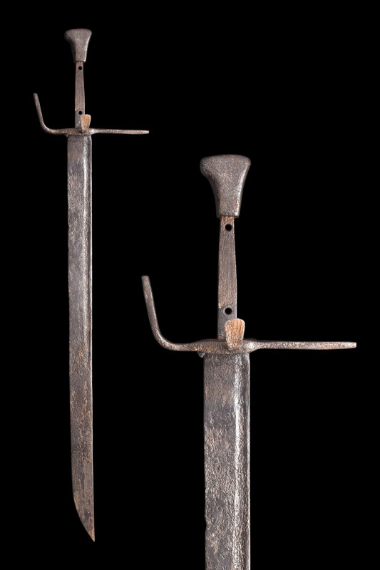 MEDIEVAL IRON FALCHION

 Ca. 1300-1400 AD
 An iron falchion with a single-edg...