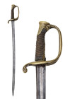 A FRENCH INFANTRY OFFICER'S SWORD, MODEL 1845

 Ca. 1845 AD
 A French Infantry officer’s sword, M1845, was used during Civil War. The grip is wrapp...