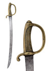 A FRENCH NAPOLEONIC INFANTRY BRIQUET SWORD, AN XI

 Ca. 1837 AD
 Brass hilt with a D-shaped guard and ribbed handle, the guard is stamped with insp...