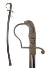 A GERMAN WWI LIONHEAD ARTILLERY OFFICER'S SWORD

 Ca. 1915 AD
 One of the variations of the Lionhead sword is the "Jawless" or "Half-lion head" whe...