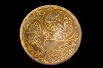 ABBASID POTTERY BOWL WITH A BIRD

 Ca. 1000-1100 AD
 A splendid pottery bowl of flaring form that enchants with its unparalleled beauty and masterf...