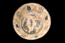 TIMURID STONEPASTE BOWL

 Ca. 1400-1500 AD
 This fine bowl, modeled after a Ming prototype, is a thin-walled stone paste piece that embodies the ex...