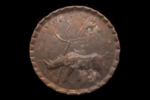 ISLAMIC DECORATED TRAY

 Ca. 17th-19th century AD
 A bronze circular tray with chiseled sides. But it is the interior of the tray that truly captur...