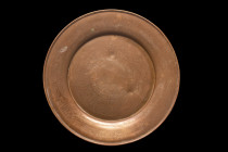 ISLAMIC PLATE WITH CALLIGRAPHY

 Ca. 17th-19th century AD
 A circular plate showcases the sublime beauty of Islamic art with its flat base and flar...