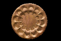 ISLAMIC DECORATED TRAY

 Ca. 17th-19th century AD
 A circular tray with a serrated edge, a beautifully sculpted body consisting of two bands of arc...
