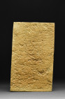WESTERN ASIATIC INSCRIBED TEMPLE BRICK

 Ca. 560 BC
 A terracotta temple foundation brick of Babylonian King Nebuchadnezzar II, rectangular with co...