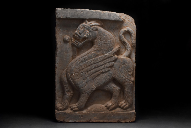 CHINESE HAN DYNASTY STONE RELIEF WITH DRAGON

 Ca. 202 BC-220 AD
 A beautiful...