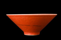 CHINESE PORCELAIN BOWL

 
 A porcelain bowl covered in a crackled red glaze with its truncated cone shape, which is both aesthetically pleasing and...