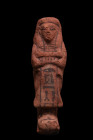 ANCIENT EGYPTIAN TERRACOTTA USHABTI

 New Kingdom, 19th-20th Dynasty, Ca. 1292-1085 BC
 A terracotta ushabti figure modelled in stylised mummiform ...