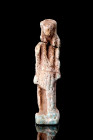 EGYPTIAN FAIENCE AMULET MALE DIVINITY

 Ca. 664-332 BC
 An Egyptian faience amulet, possibly of Thoth. He is depicted striding forward, with arms b...