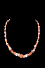 ROMAN CARNELIAN BEADED NECKLACE

 Ca. 100-300 AD
 A restrung necklace composed of a stunning array of carnelian beads in various shapes - polygonal...