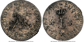 Louis XV Sol (1/2 Sou Marqué) 1740-BB AU50 NGC, Strasbourg mint, KM501.3, Lec-23. Punctuated by darker patination over the central motifs. HID09801242...