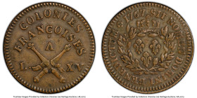 Louis XV 12 Deniers (Sol) 1767-A XF40 PCGS, Paris mint, KM6. No RF counterstamp. An intriguing colonial issue that circulated primarily in Louisiana a...