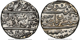 French India. Arcot Rupee AH 1221 Year 47 (1848/1849) MS63 NGC, KM15. Bright lustrous surfaces also display some darker deposits that limit the grade....