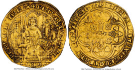 Philippe VI (1328-1350) Écu d'or à la chaise ND (from 1337) AU Details (Edge Filing, Bent) NGC, Paris mint, Fr-270, Dup-249 var. 4.49gm. 1st Emission ...