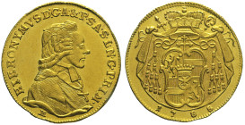 AUSTRIA - Salisburgo Hieronymus Colloredo (1772-1803) Ducato 1788 Fr. 880 AU Oro gr. 3,49 21,4mm
qFDC