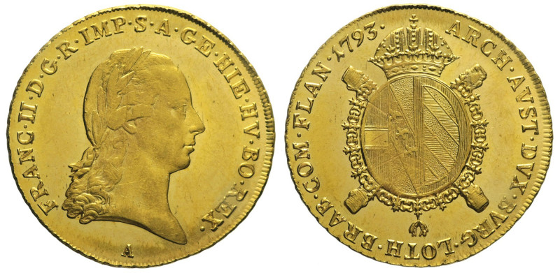 AUSTRIA - Francesco II (1792-1806) Sovrana 1793 A, Vienna. Fr. 468 AU Oro gr. 11...