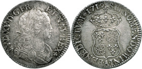 FRANCIA - Luigi XV - Scudo 1719 A Parigi catalogo Gad. 318 AG gr. 24,43 Splendida patina di medagliere 38,05/37,13mm
SPL+