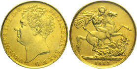 GRAN BRETAGNA - Giorgio IV (1820-1830) 2 Sterline 1823 AU Oro Fr 375 Periziata Gianfranco Erpini SPL+ 27mm
SPL+