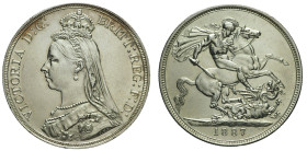 GRAN BRETAGNA - Vittoria (1837-1901) Corona 1887 KM 765 AG gr 28,25 hairlines 38,29mm
SPL+/qFDC