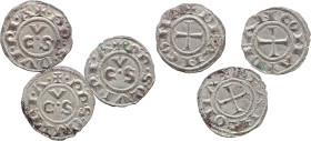 ANCONA - Repubblica (Sec. XIII-XIV) Lotto di tre monete da un denaro CNI 15 MI gr 0,79 0,76 e 0,74 argentatura integra 0,79, 0,76, 0,74g 15,94mm
qFDC