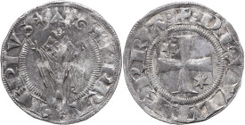 BERIGNONE - Ranieri III Belforti, (1301-1321) Grosso da 20 denari AR gr D) +EP RA - NERIVS II R) DE VVLTERRA Croce patente accantonata da stelle nel I...