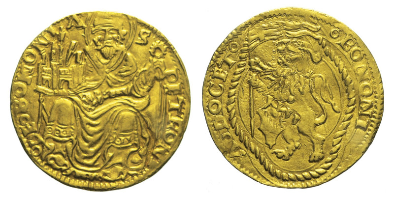 BOLOGNA - Anonime dei Bentivoglio (1446-1506). Doppio Bolognino d'oro Au MIR 20 ...