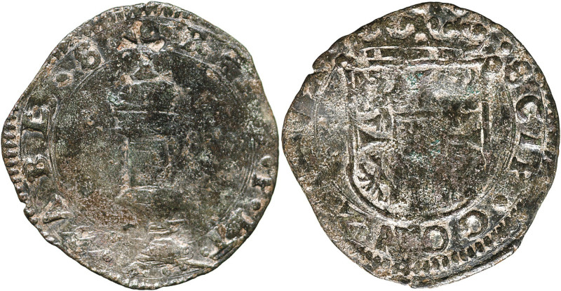 BOZZOLO- Scipione Gonzaga ( 1613- 1670 ) Soldo Variante con croce in incuso MIR8...