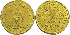 FIRENZE - Gian Gastone (1723-1737) Fiorino d’oro 1732 MIR 345/9 AU Oro gr 3,46 3,46g 21,5mm
SPL+